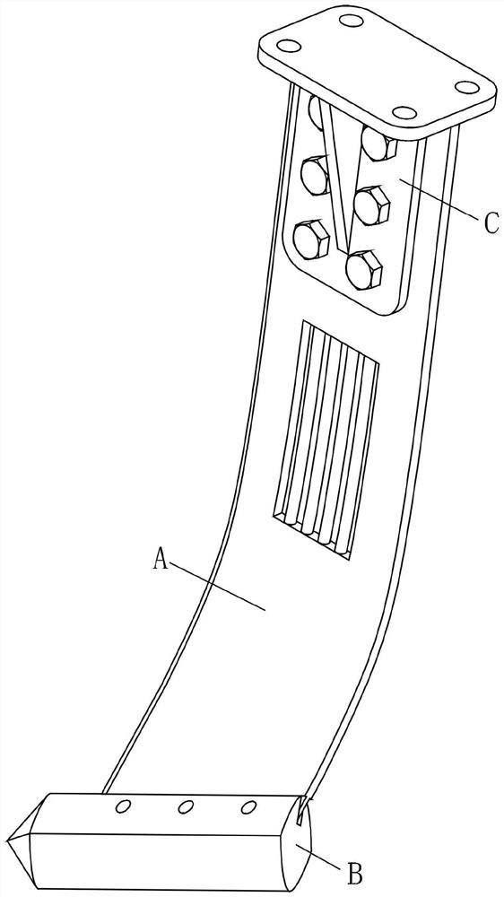 Bamboo mouse and antlion coupling bionic drag reduction deep loosening shovel