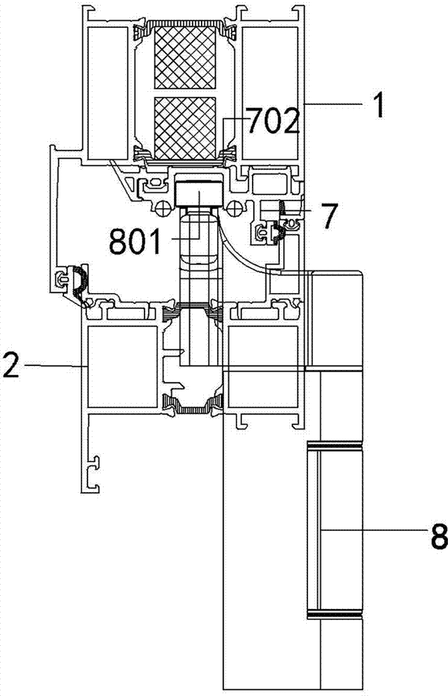 Heat insulation folded push-pull balcony window