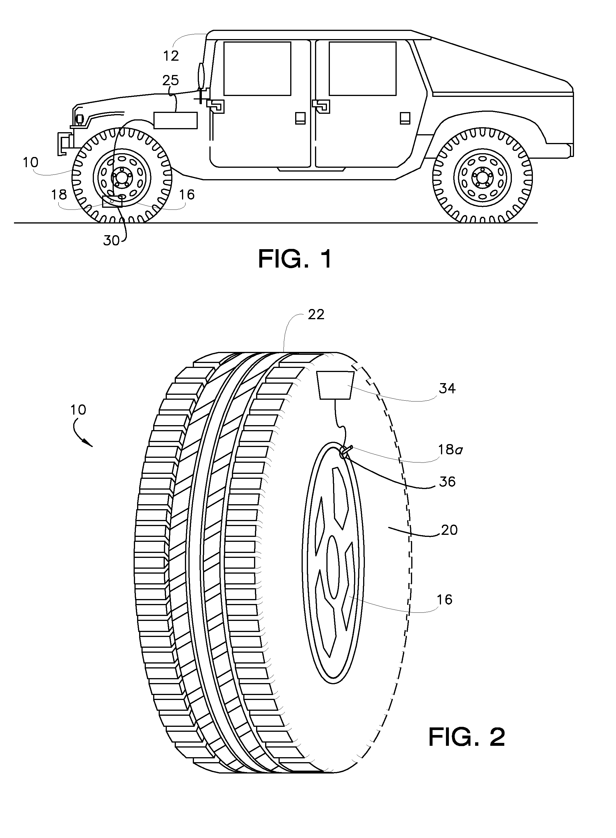 Maintenance of proper tire inflation pressure thru active material actuation