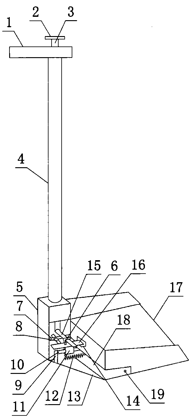 Dustpan turning device for automatically pouring off dust