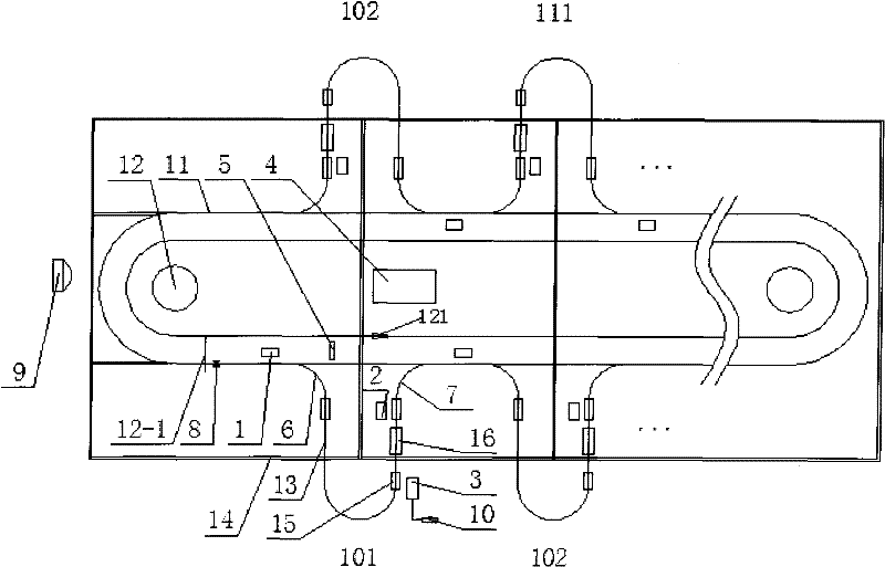 Radio frequency identification (RFID) intelligent clothes hanger entrance and exit control method for intelligent clothing production hanging equipment control system