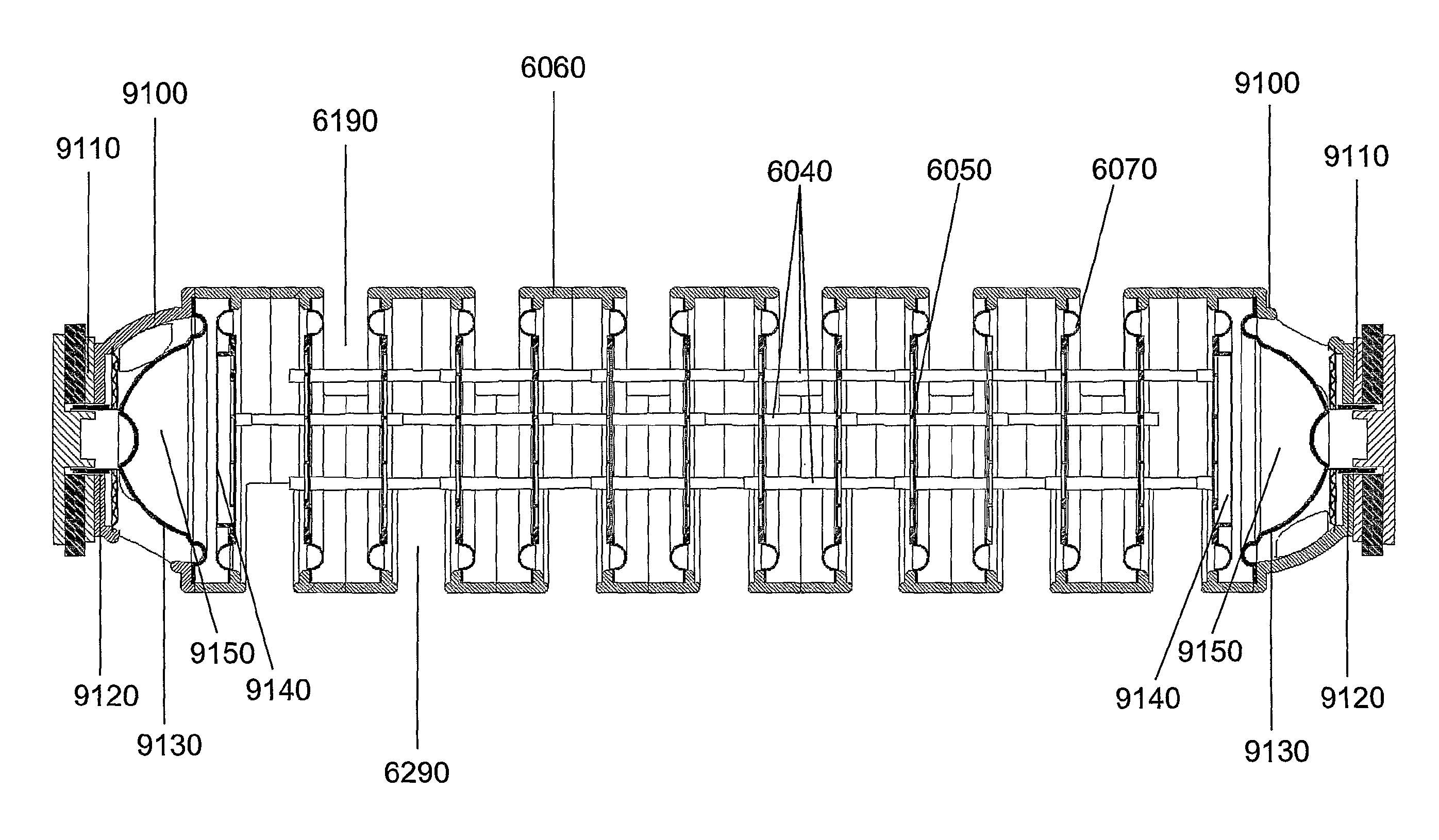 Acoustic transducer comprising a plurality of coaxially arranged diaphragms