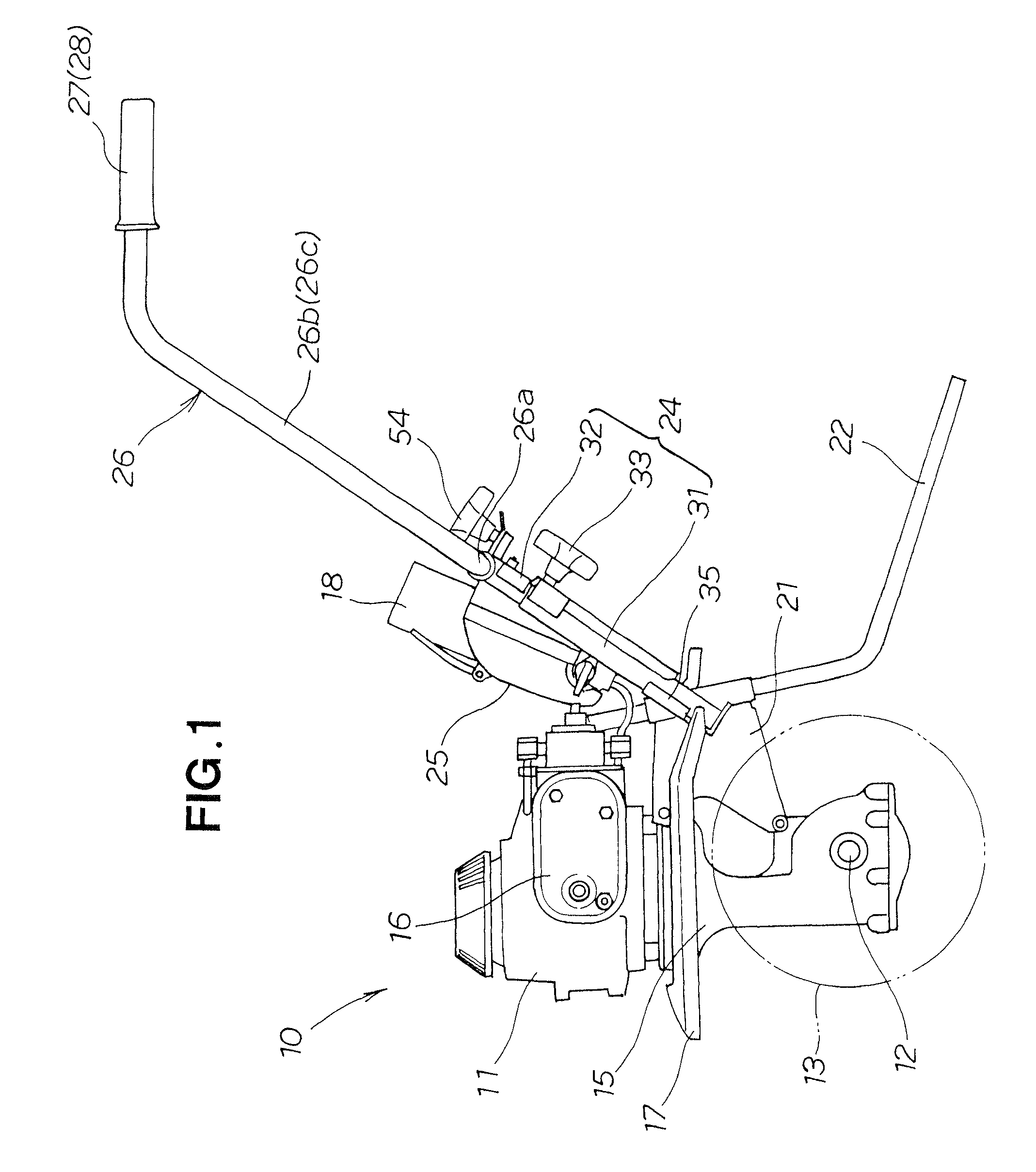 Gas-engine-mounted working machine