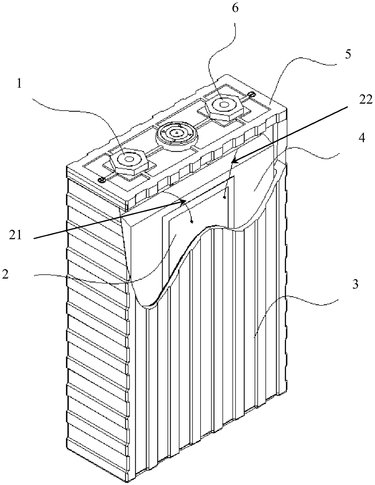 A lithium ion power battery with thermal runaway control function