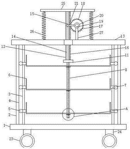 Multi-layer planting rack for flower seedling breeding