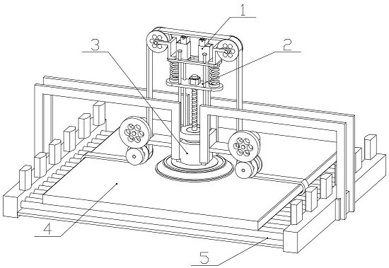 Self-pre-tightening type plate grinding and polishing device and using method thereof