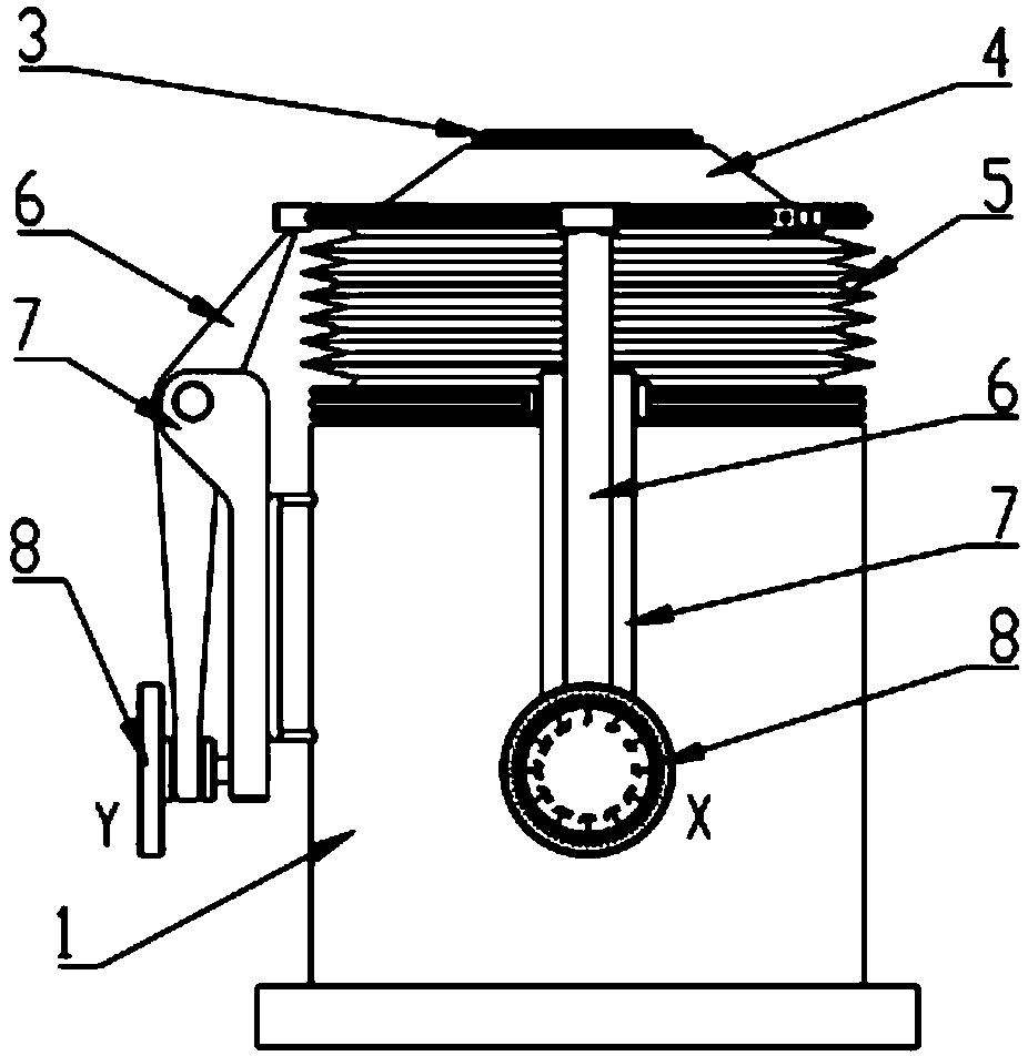 Floating target mechanism for radiation source