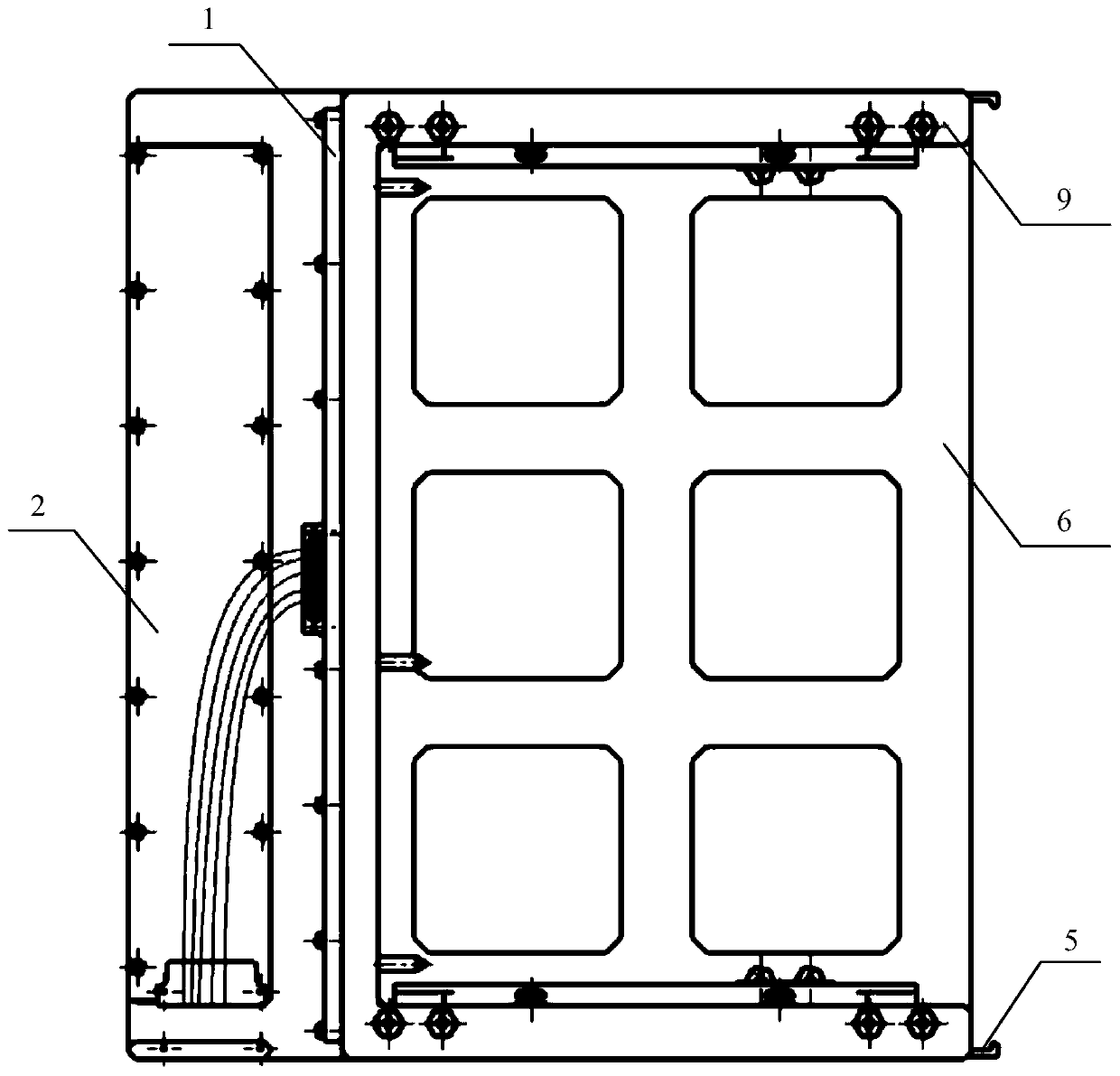 Horizontal type VPX module debugging device