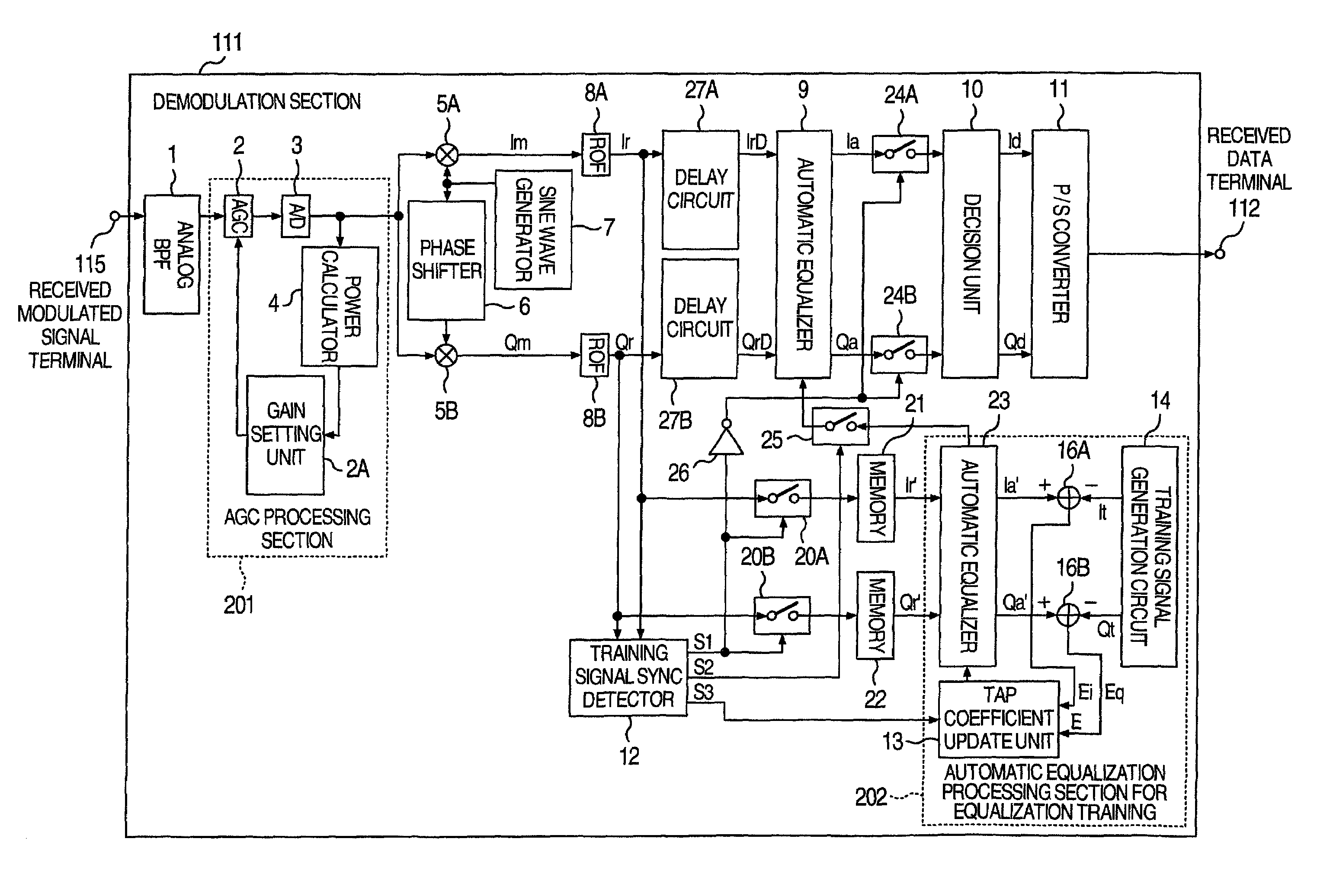 Signal demodulation method and apparatus for reproducing data from received signal