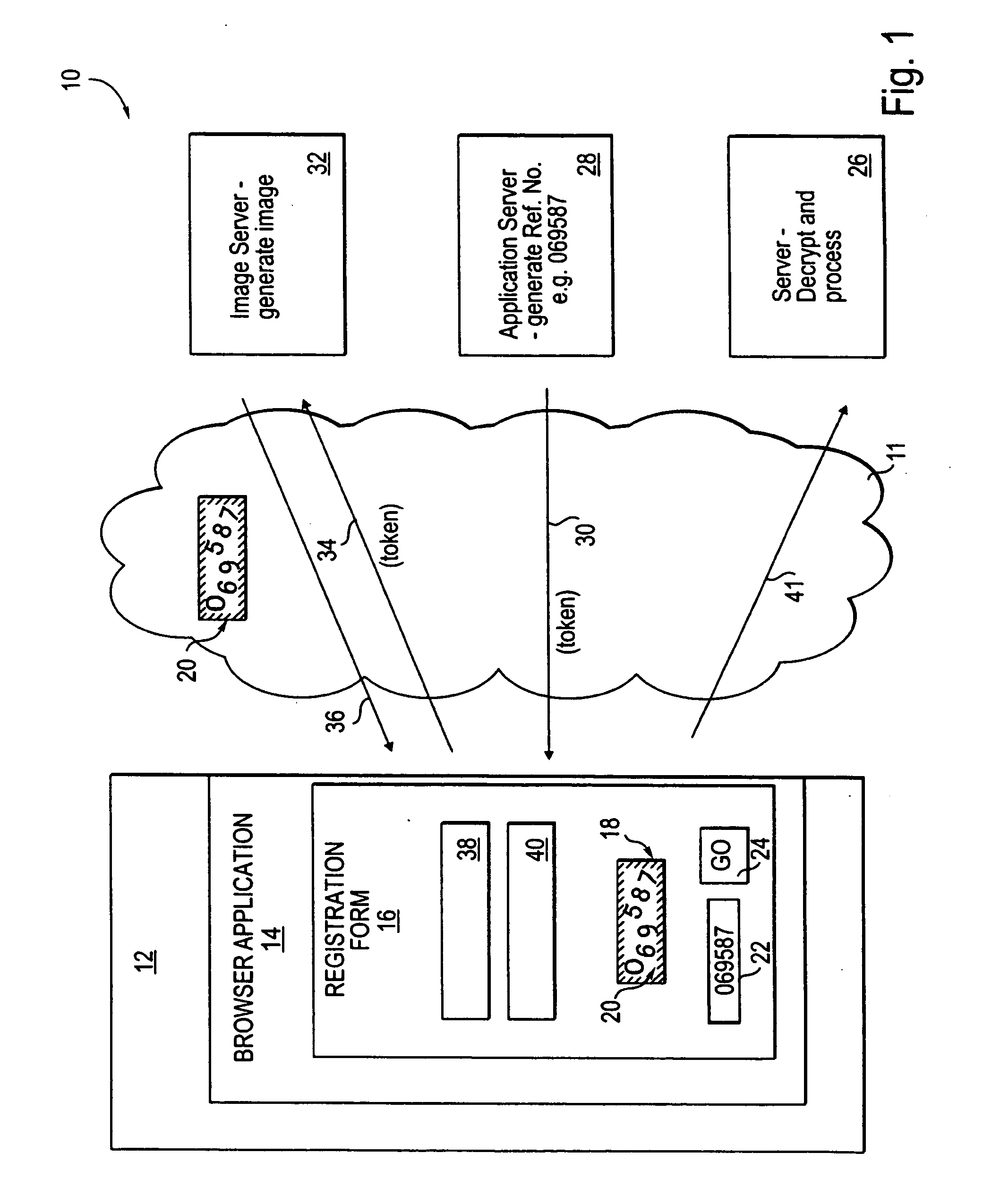 Method and system to generate an image for monitoring user interaction with a computer