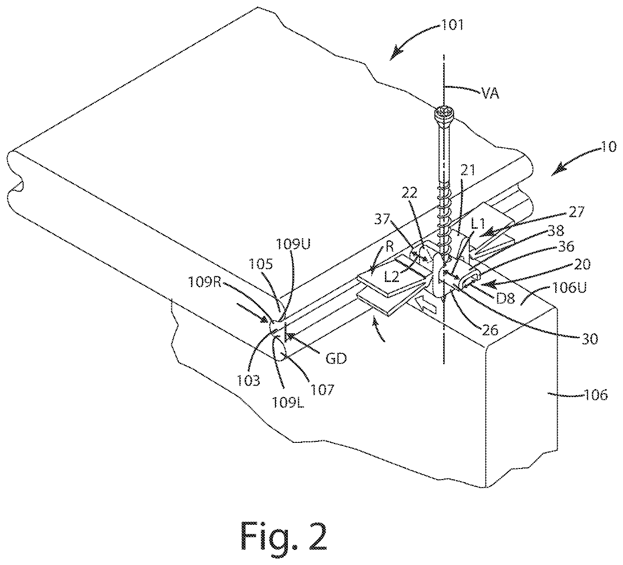 Hidden fastener unit and related method of use