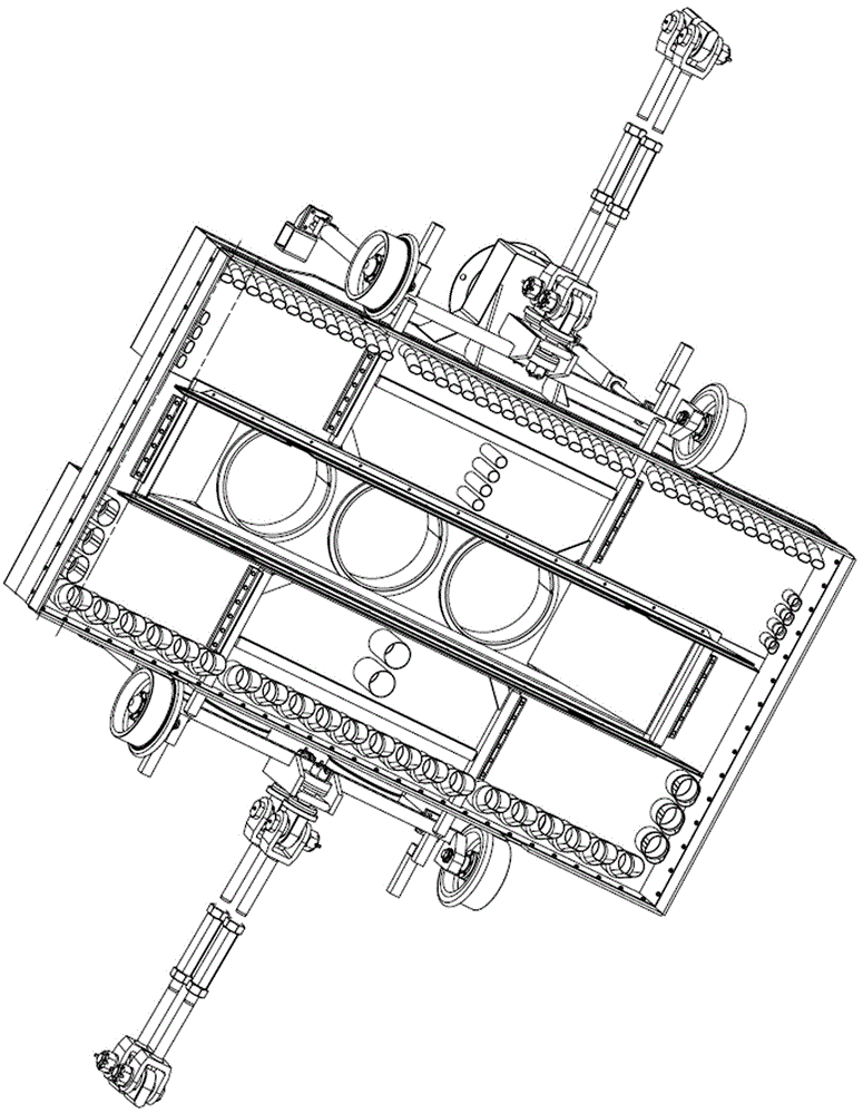 Blowing and suction work device for rail suction-type sewer scavenger