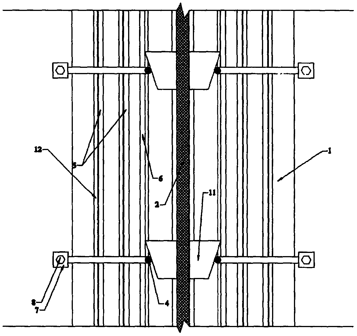 Rubber waterstop and foam board fixing device for box culvert continuous placement and using method thereof