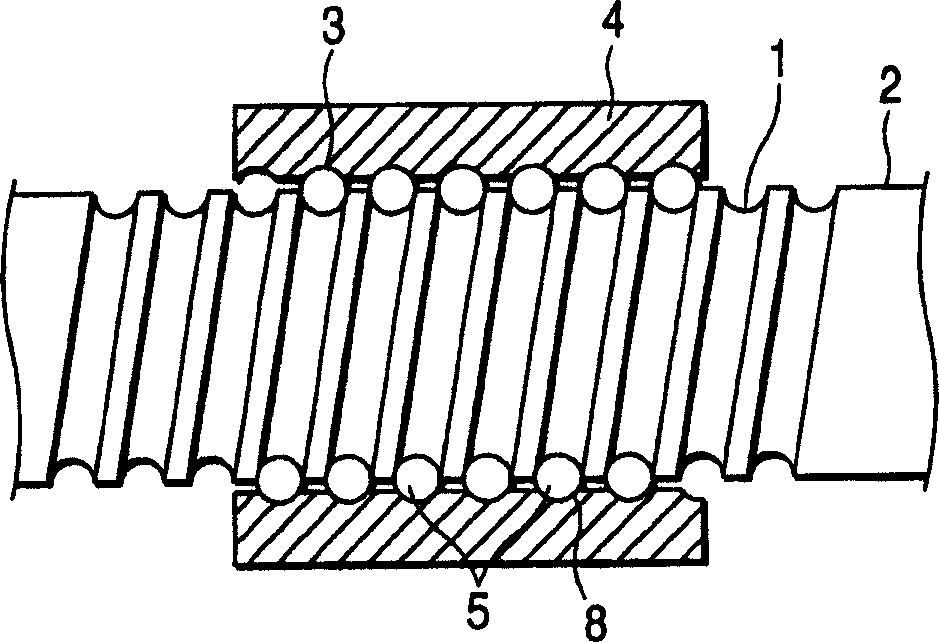 Method for working nut screw of ball screw