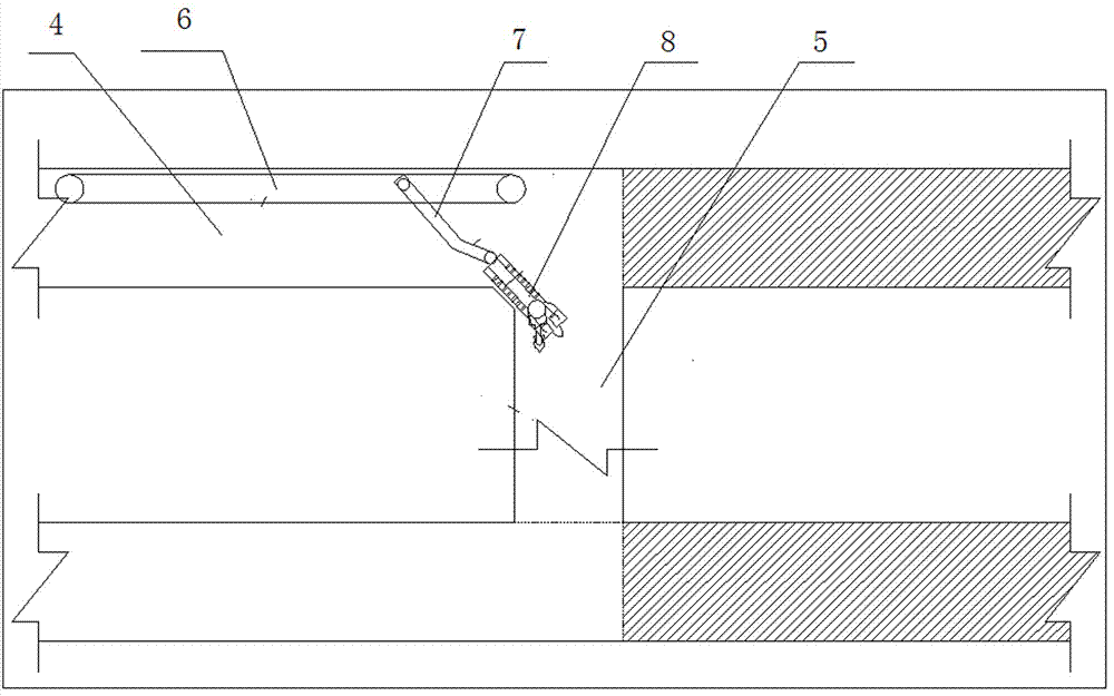 Construction Technology of Turning and Excavating by Hanging and Reloading Machine