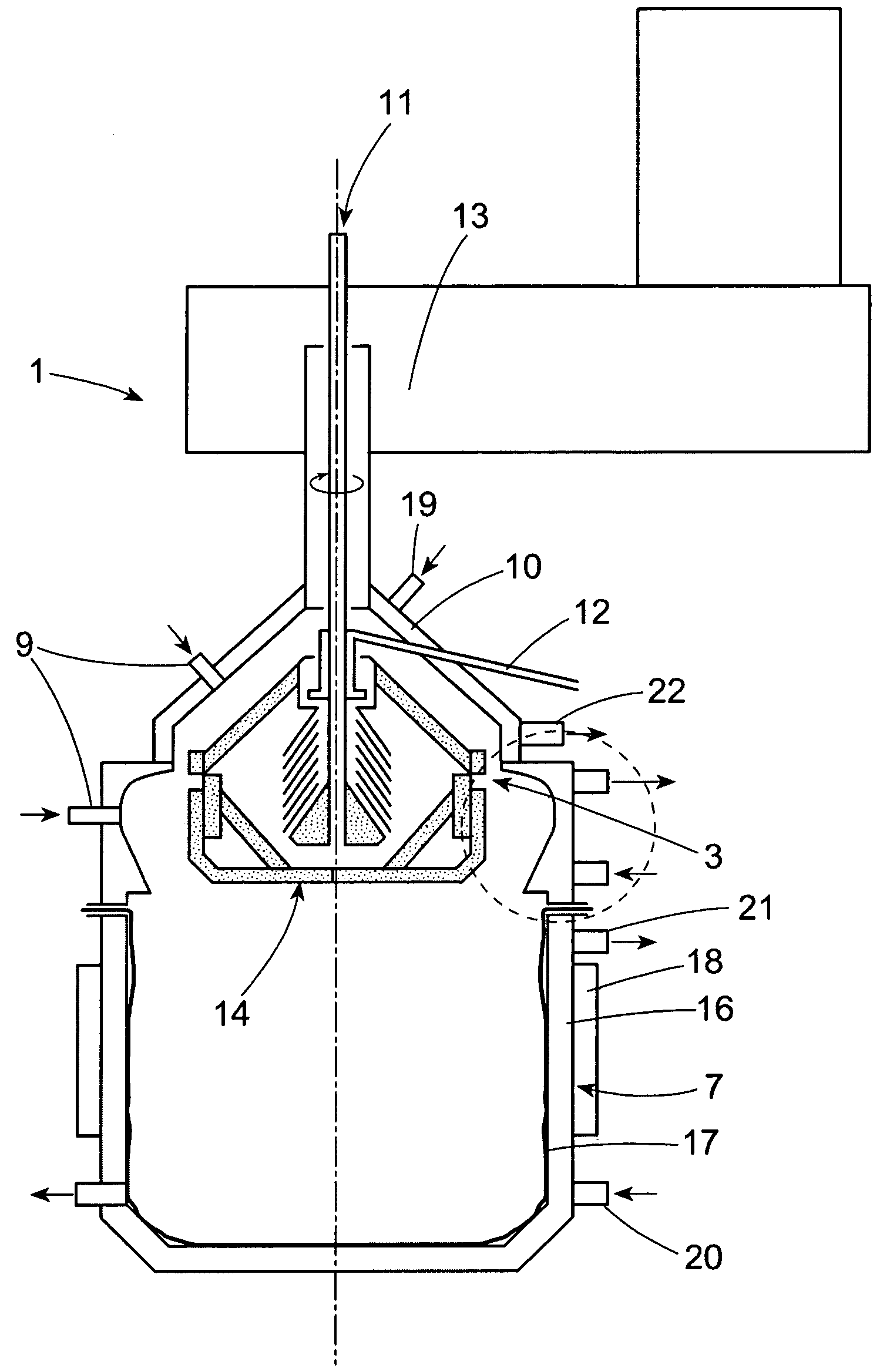 Deviation ring for a self-distributing centrifuge