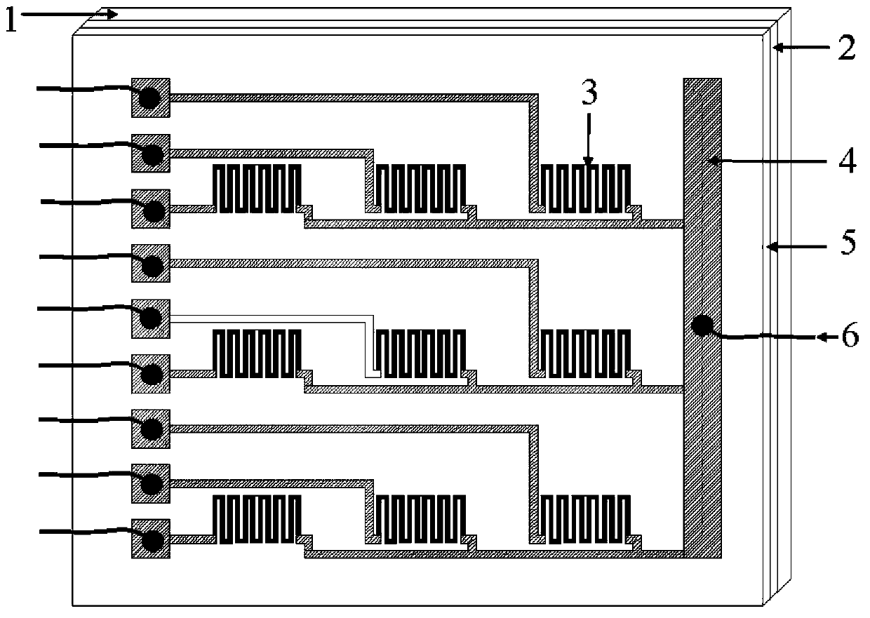 Flexible resistance-type MEMS (micro-electro-mechanical systems) temperature sensor array and preparation method thereof