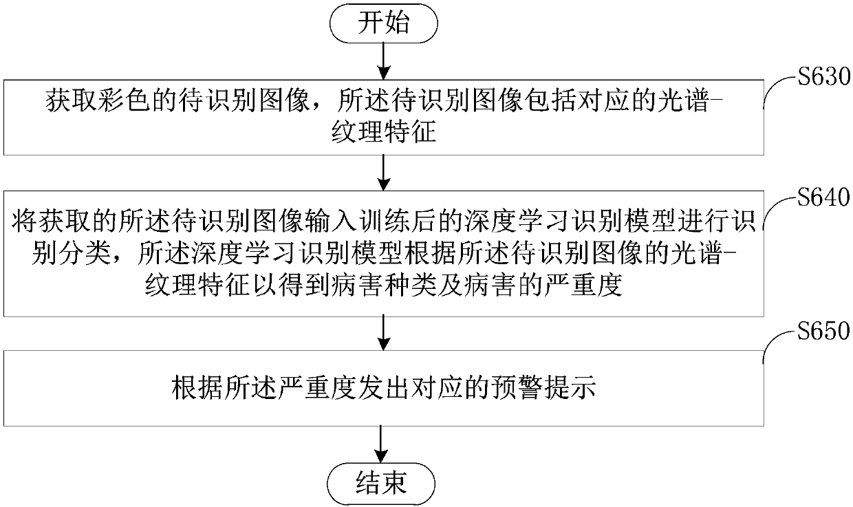 Plant disease recognition and early warning method and device