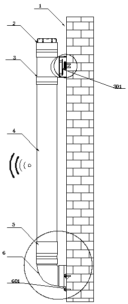 Drainpipe-shaped antenna structure