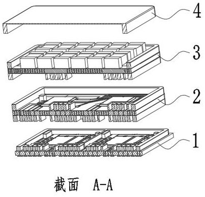 A three-dimensional stacked high-power tr hermetically sealed package