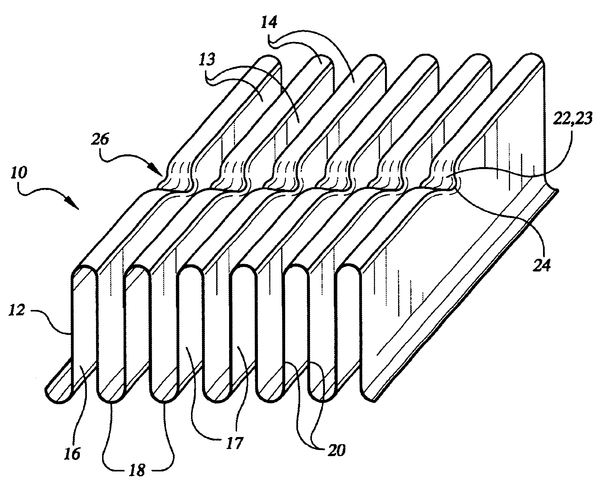 Corrugated fin heat exchanger and method of manufacture