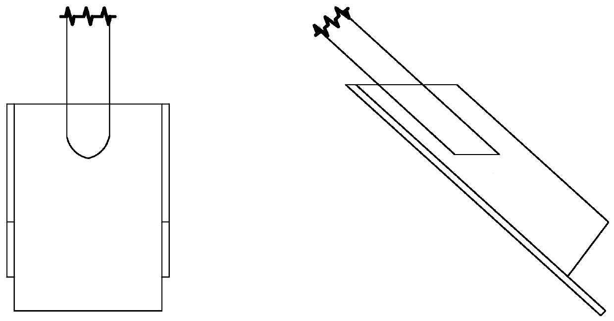 Ladle safety protection chute of aluminum liquid transport vehicle