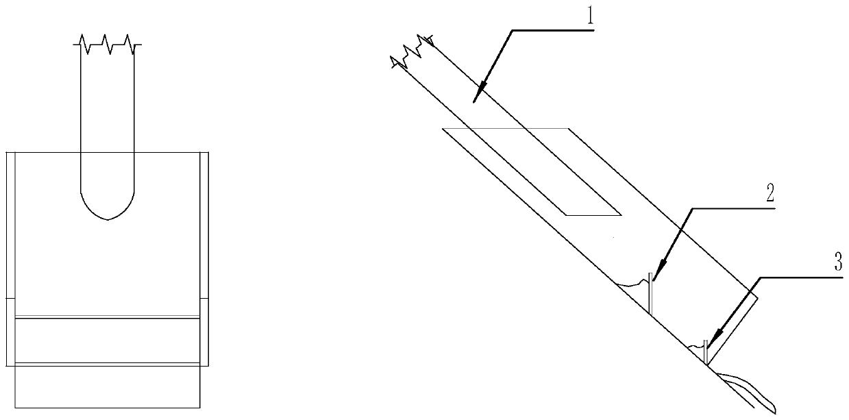 Ladle safety protection chute of aluminum liquid transport vehicle