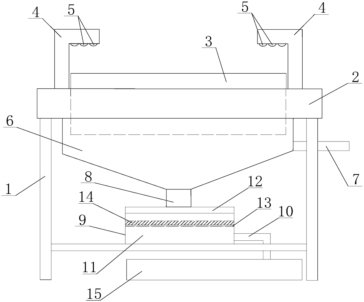 Grinding device for wooden door plate