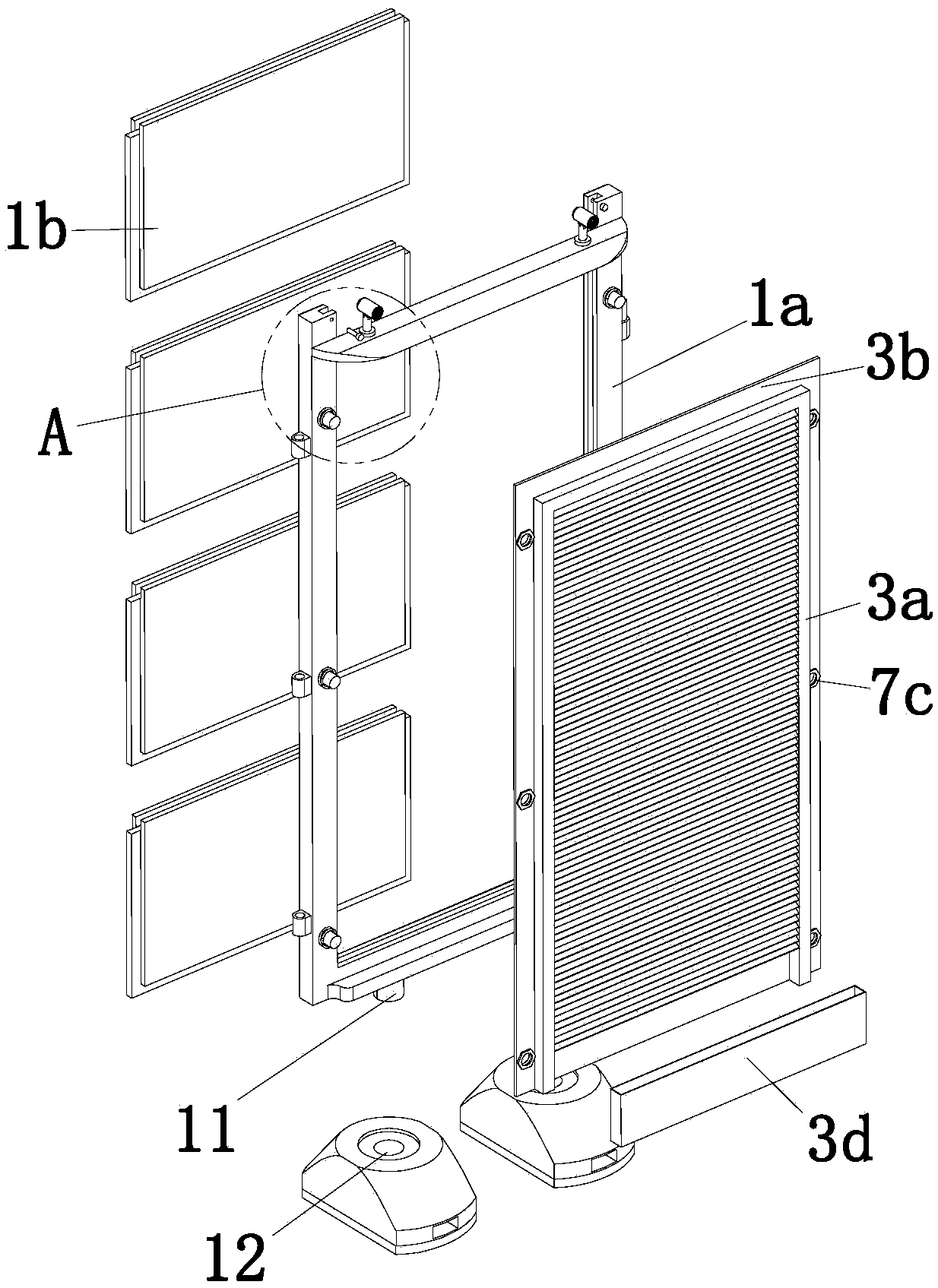 A dust-proof and sound-proof device suitable for various decoration environments