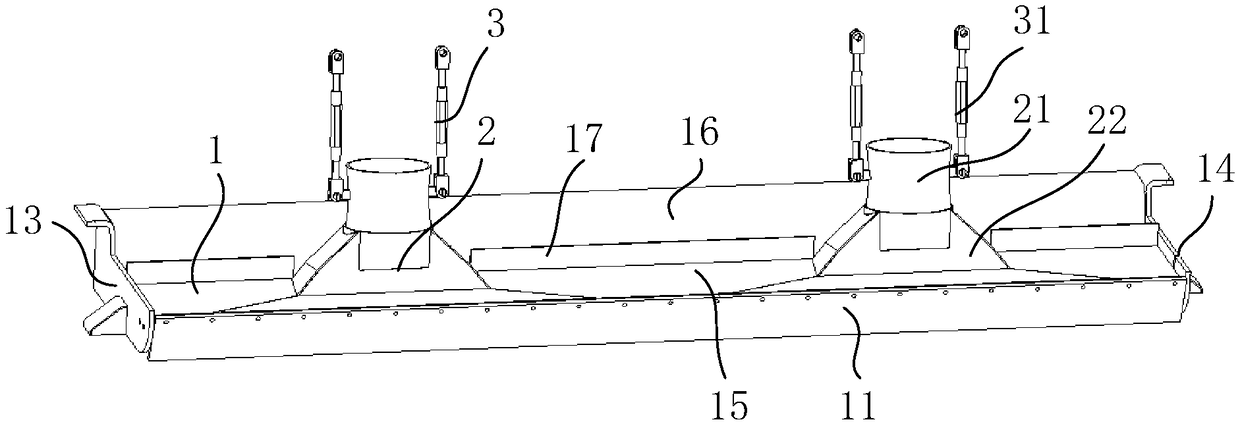 Sweeping car suction nozzle structure and sweeping car