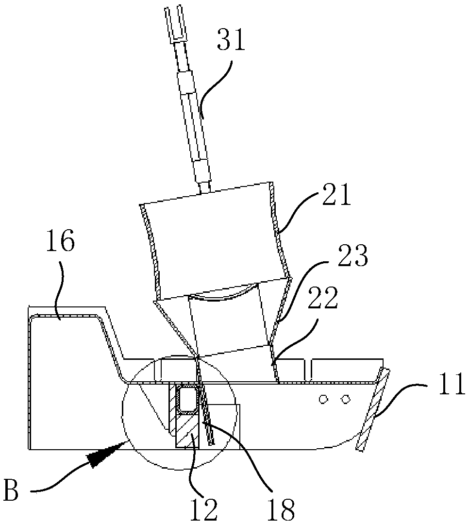 Sweeping car suction nozzle structure and sweeping car