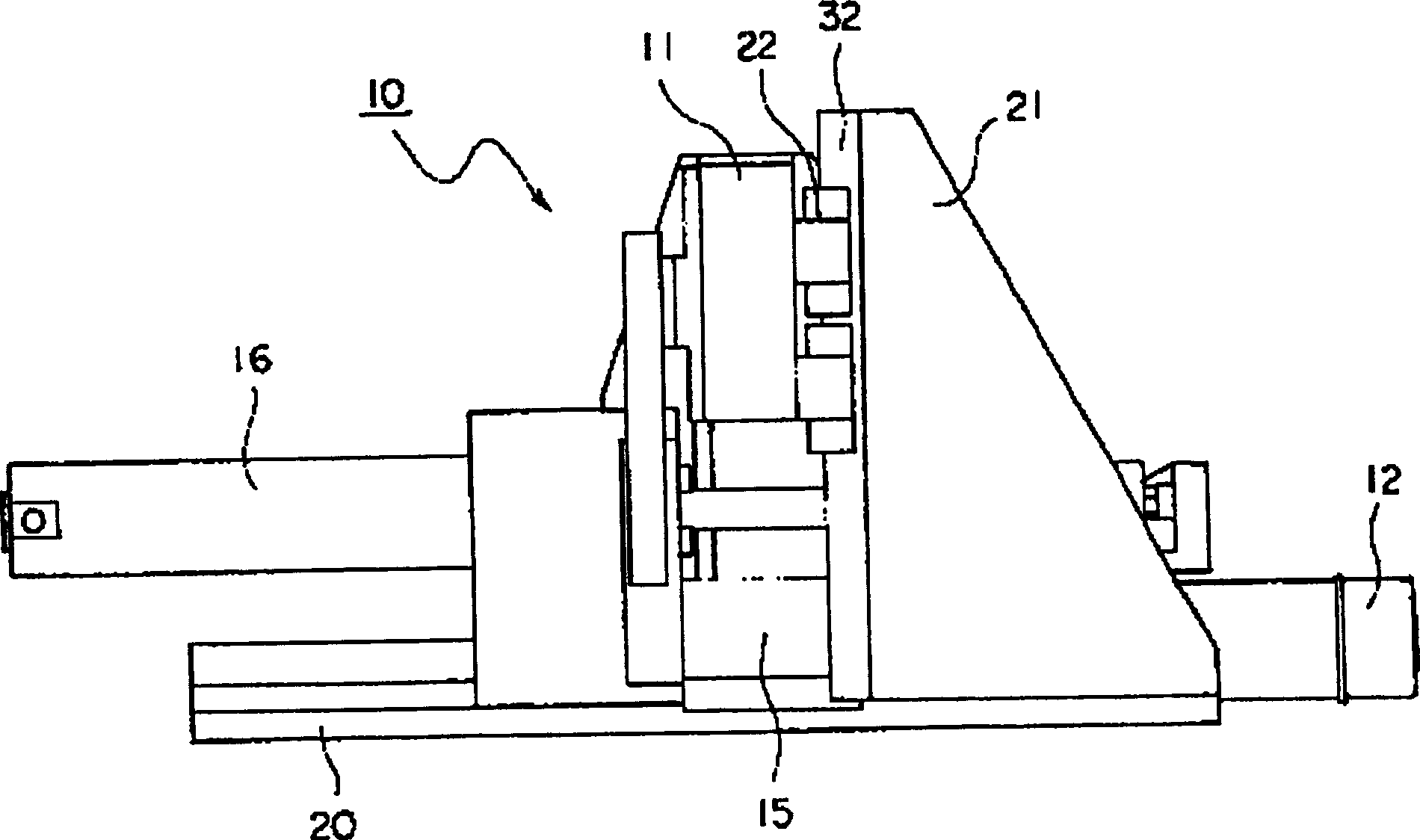 Working table device for table type applicator