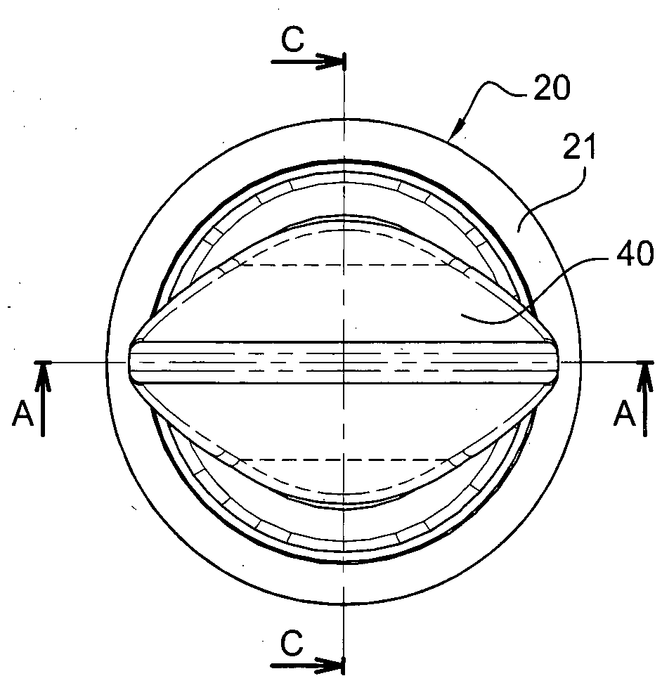 Stem with bayonet closure and device equipped therewith