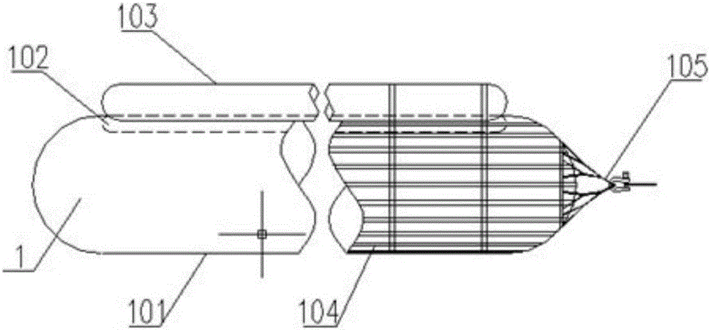 Mounting method for flexible floating breakwater