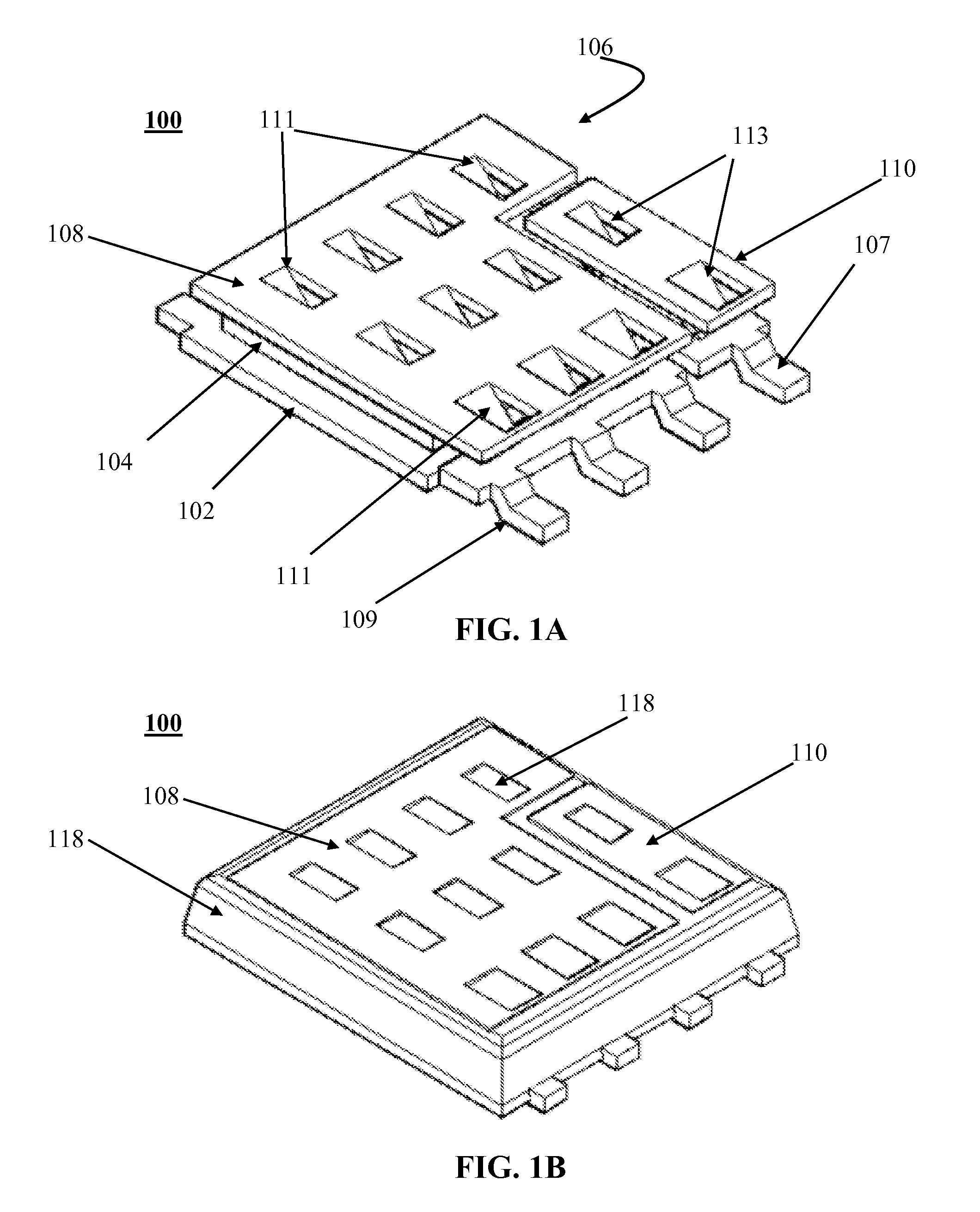 Top exposed clip with window array