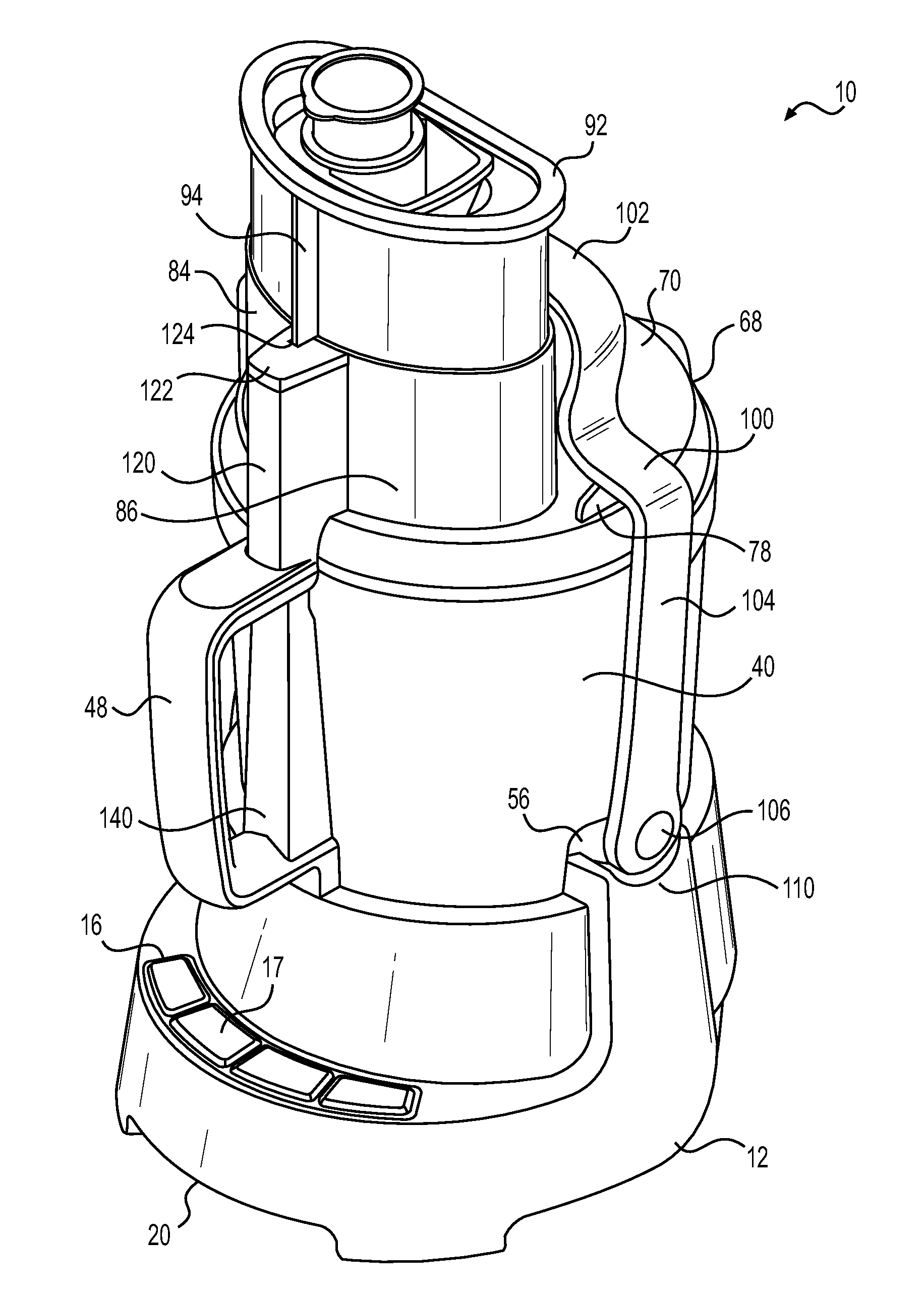 Food Processor with Locking Bail Handle