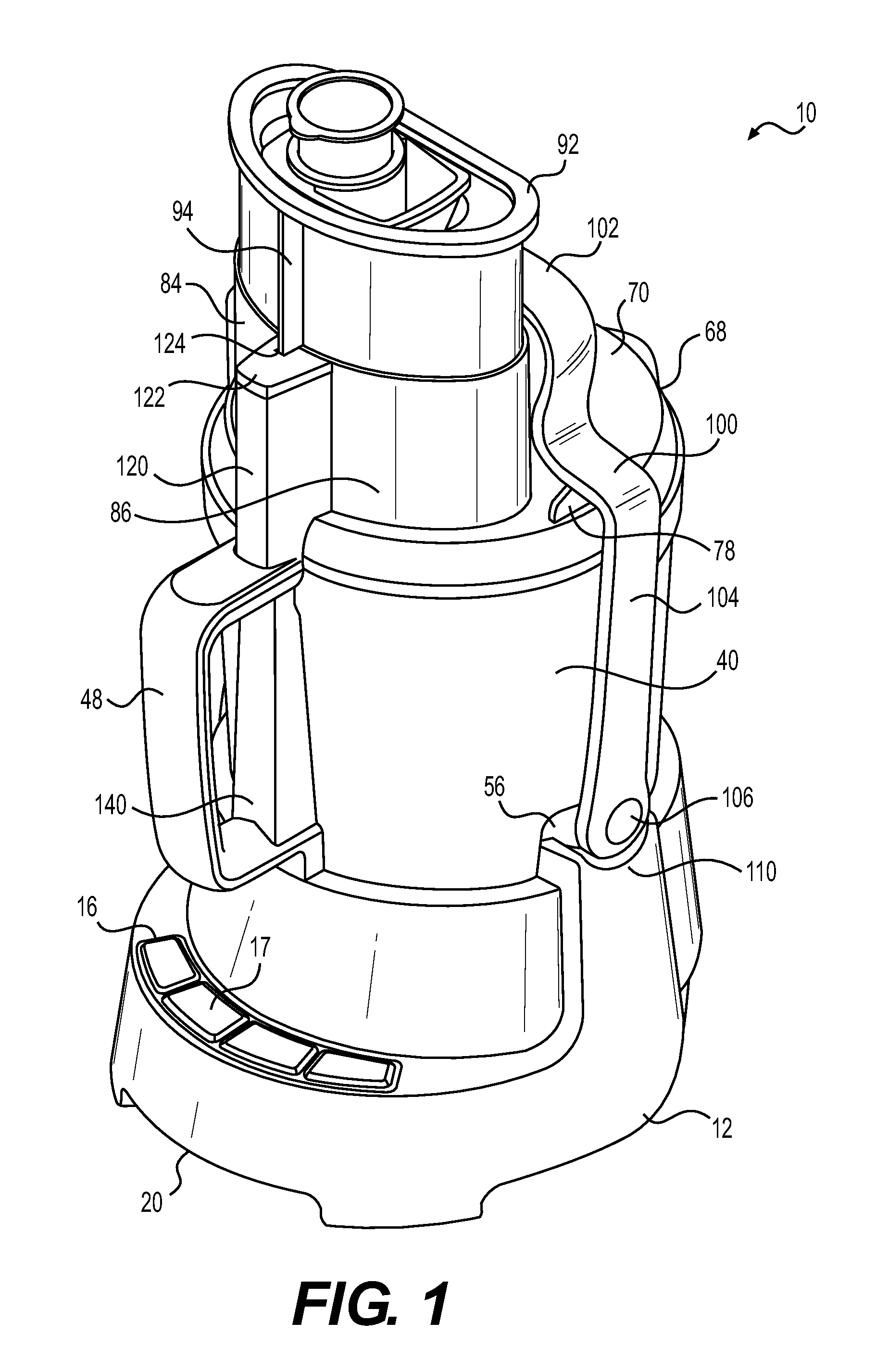 Food Processor with Locking Bail Handle