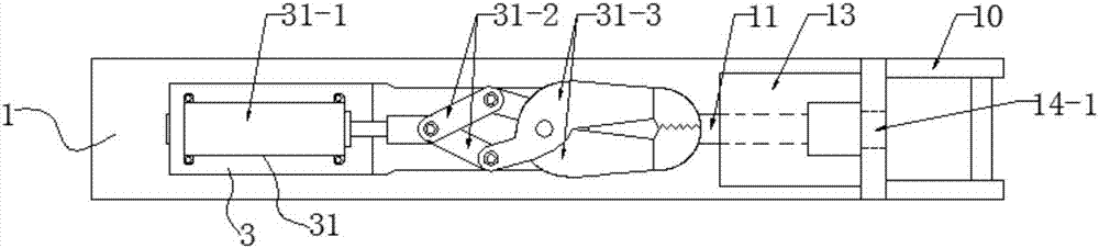 Wire harness drawing and pulling shear device