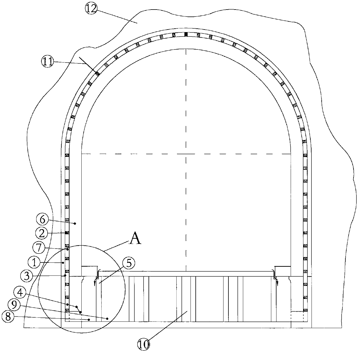 Hollow-wall drainage waterproof tunnel