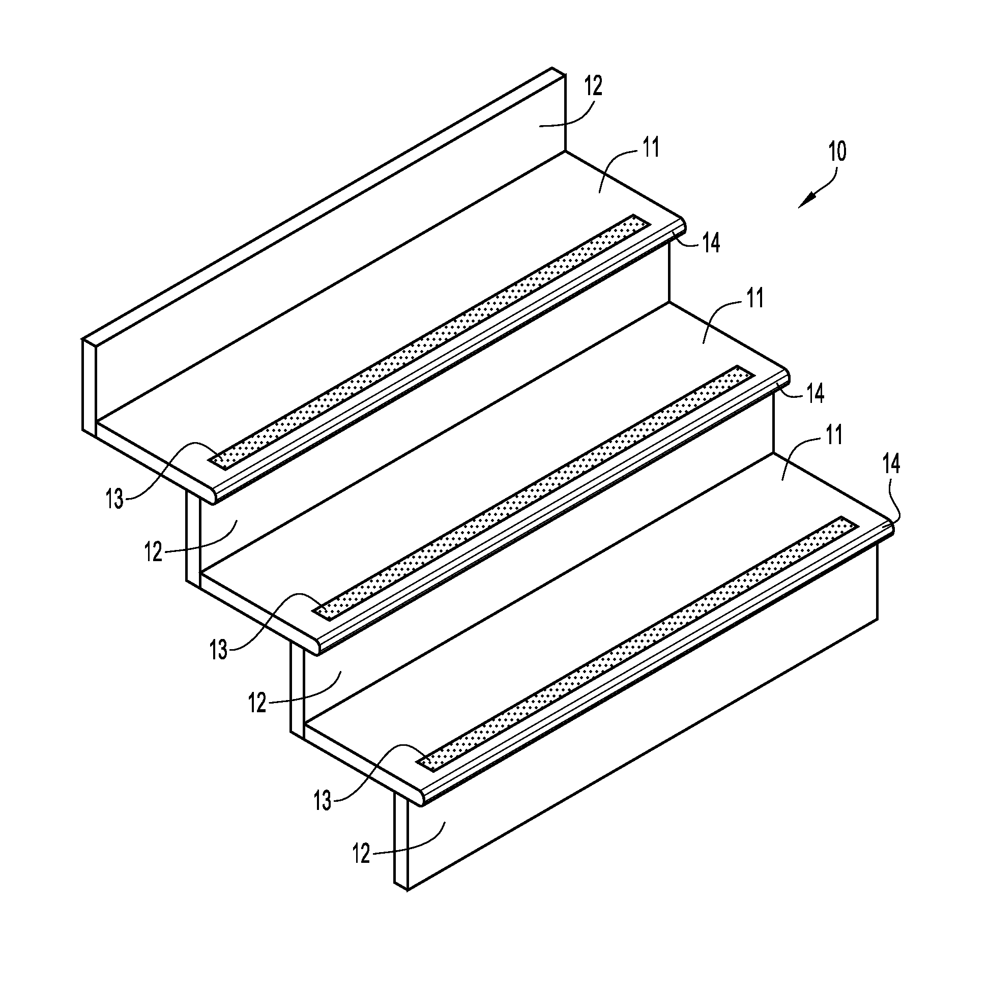 Method and apparatus for enhancing traction on stair treads