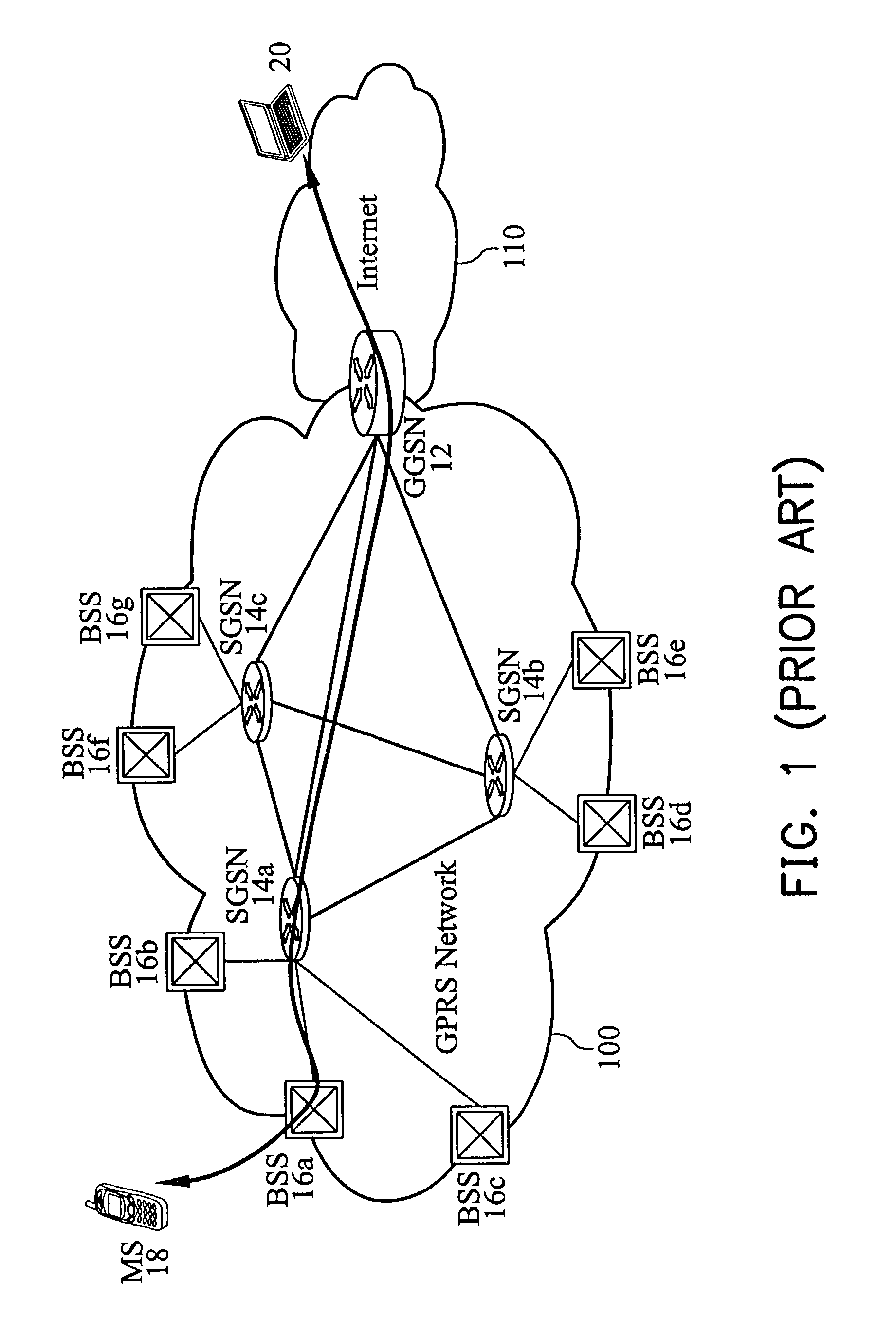 Packet delivery method for packet radio networks