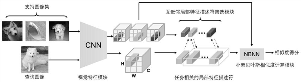 Few-sample image classification method and system based on mutual neighbors