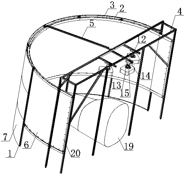 General visual platform device of flight simulator