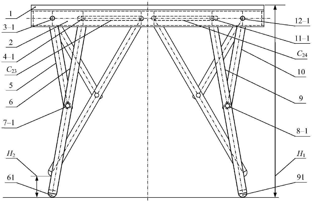 Drawing table capable of adaptively adjusting height and angle of tabletop