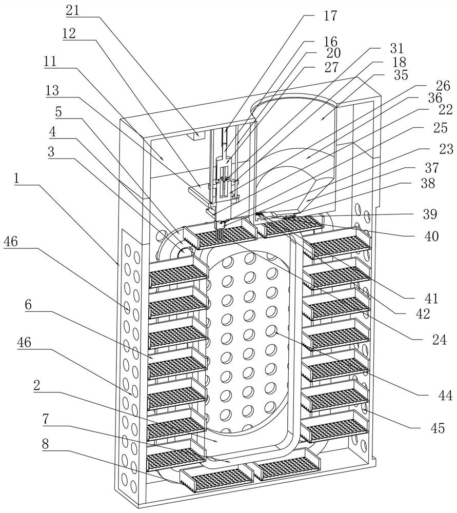 Folding intelligent silkworm feeding device