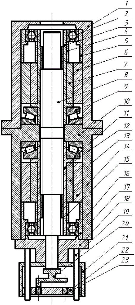 Dual-motor screw pair direct drive type turret punch press