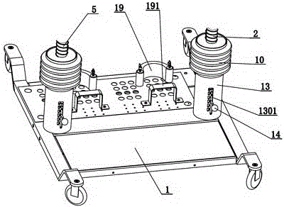 Standing balancing frame rehabilitation training device