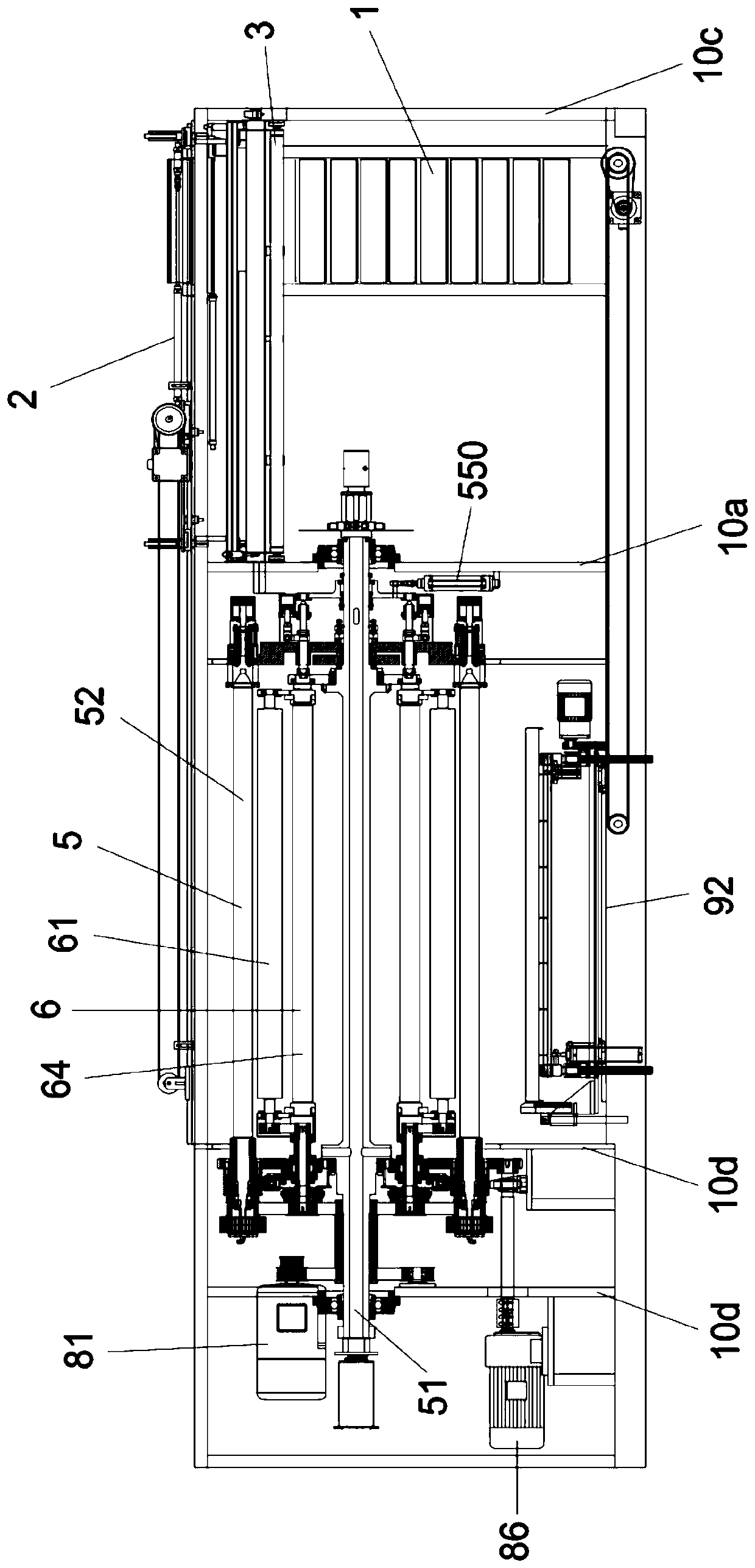 Automatic four-axis cast film winding machine