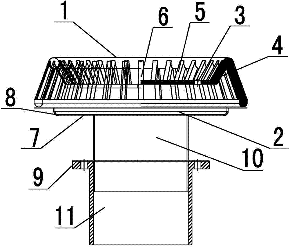 Siphon rainwater hopper adopting novel water feeding mode