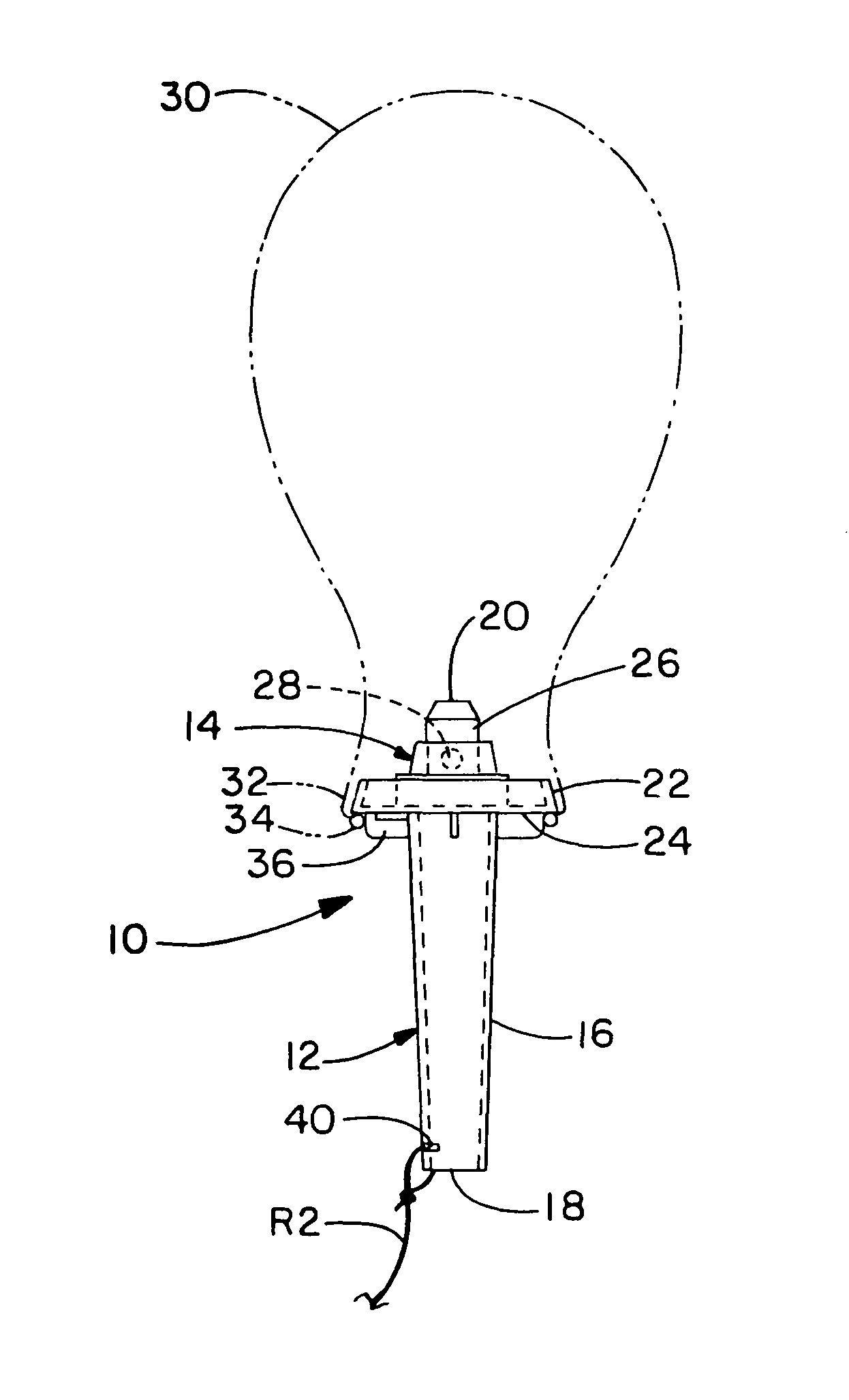 Valve and retainer assembly for latex balloons